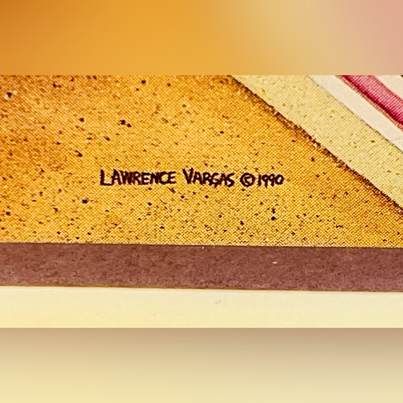 Lawrence Vargas "Harvest Maidens", Southwestern Bisqueware pottery art tile🌵 - Picture 6 of 7